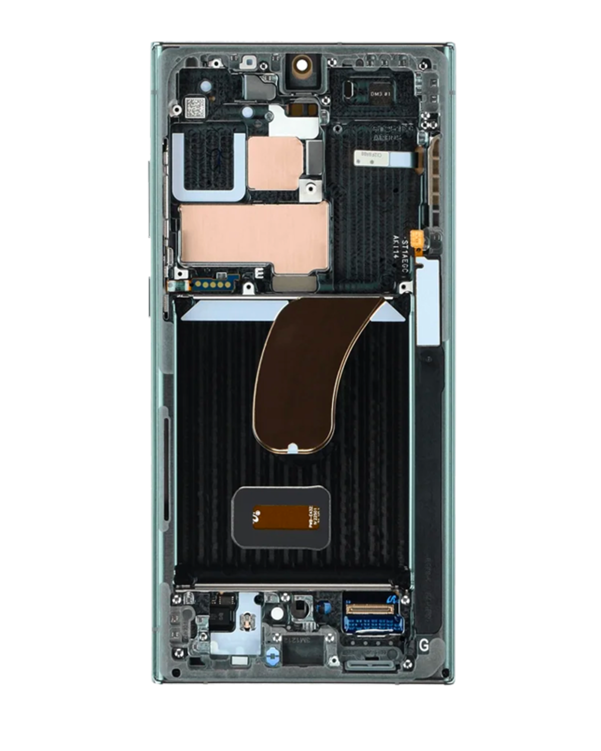 Samsung Galaxy S23 Ultra İle Uyumlu Çerçeveli Ekran Dokunmatik Orijinal Ekranı (Servis Paketi)(Gök Mavisi ve Limon) - Görsel 3