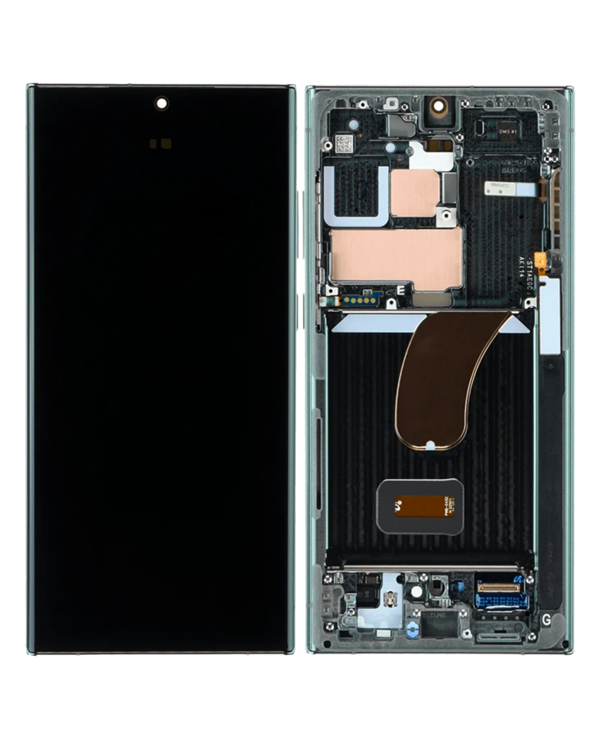 Samsung Galaxy S23 Ultra İle Uyumlu Çerçeveli Ekran Dokunmatik Orijinal Ekranı (Servis Paketi)(Gök Mavisi ve Limon) - Görsel 4