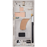 Samsung Galaxy S23 Ultra İle Uyumlu Çerçeveli Ekran Dokunmatik Orijinal Ekranı (Servis Paketi)(Krem) - Görsel 5