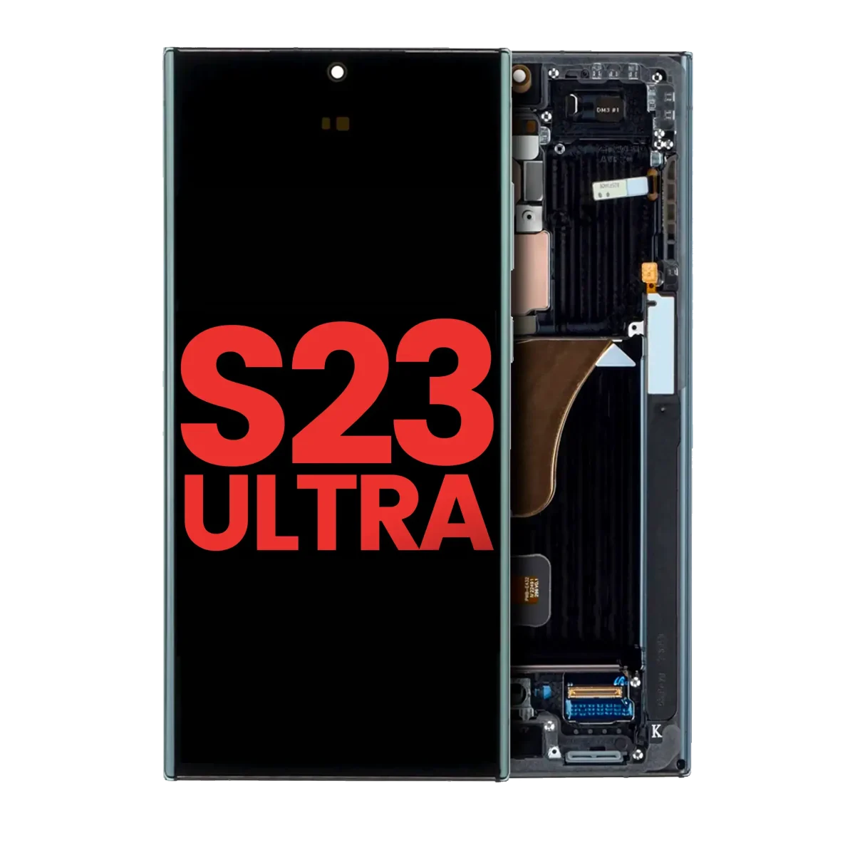 Samsung Galaxy S23 Ultra İle Uyumlu Çerçeveli Ekran Dokunmatik(Grafit)