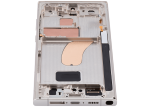 Samsung Galaxy S23 Ultra İle Uyumlu Çerçeveli Ekran Dokunmatik(Krem) - Görsel 8