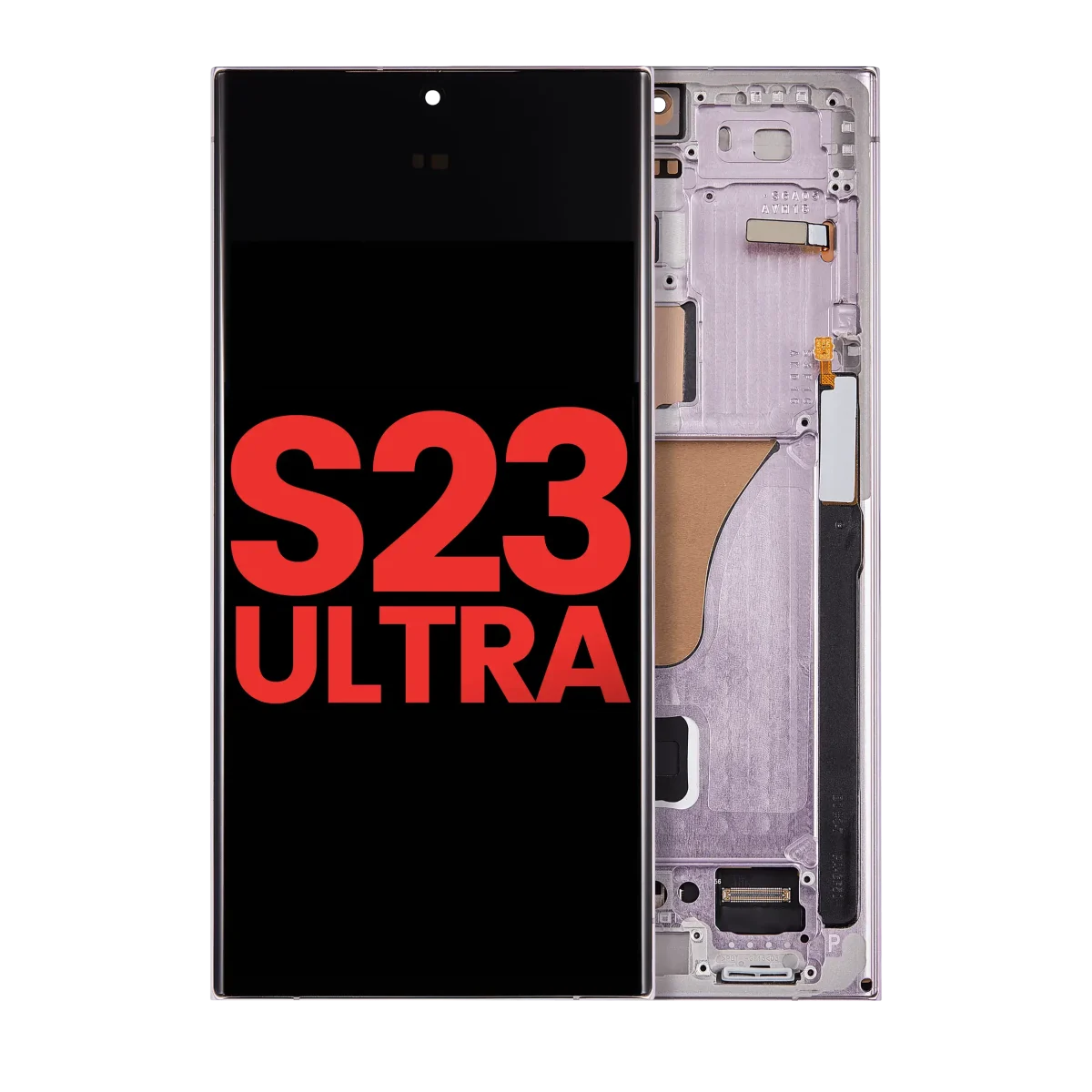 Samsung Galaxy S23 Ultra İle Uyumlu Çerçeveli Ekran Dokunmatik(Lavanta)
