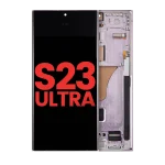 Samsung Galaxy S23 Ultra İle Uyumlu Çerçeveli Ekran Dokunmatik(Lavanta)