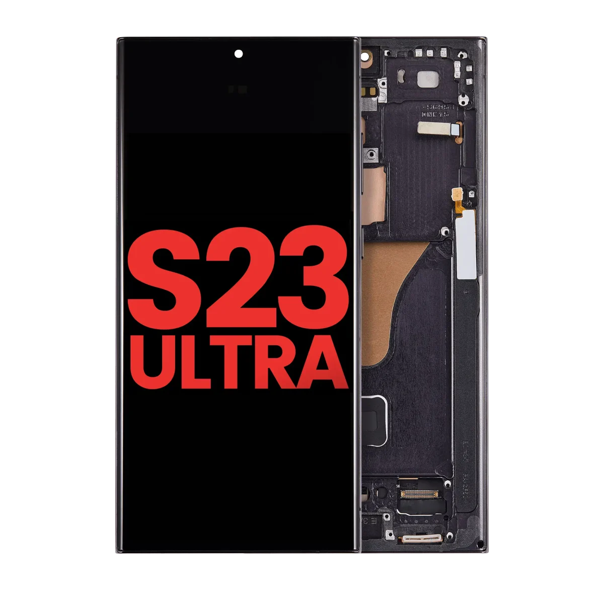 Samsung Galaxy S23 Ultra İle Uyumlu Çerçeveli Ekran Dokunmatik(Phantom Black)