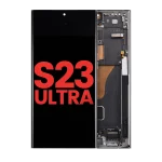 Samsung Galaxy S23 Ultra İle Uyumlu Çerçeveli Ekran Dokunmatik(Yeşil)