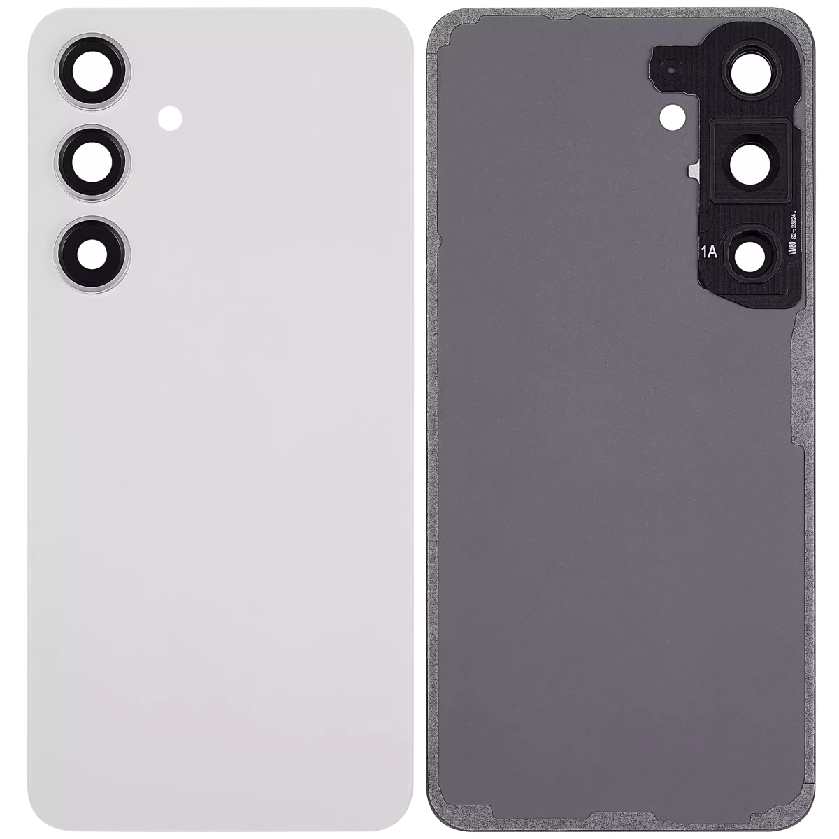 Samsung Galaxy S24 5G İle Uyumlu Arka Kapak Camı Kamera Lensiyle  (Aftermarket Plus) (Mermer Grisi) - Görsel 2