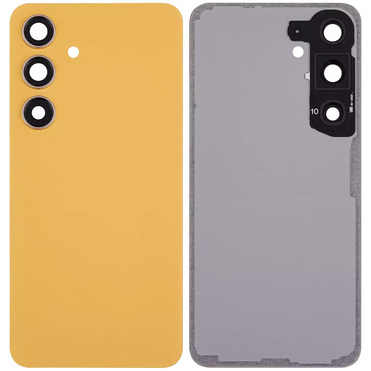 Samsung Galaxy S24 5G İle Uyumlu Arka Kapak Camı Kamera Lensiyle  (Kumtaşı Turuncusu) - Görsel 2