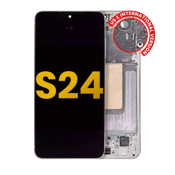 Samsung Galaxy S24 5G İle Uyumlu - Çerçeveli ekran Orijinal Ekranı Orijinal (Yeşim Yeşili)