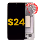Samsung Galaxy S24 5G İle Uyumlu İçin Çerçeveli ekran - Orijinal (Amber Sarısı)  Orijinal Ekranı