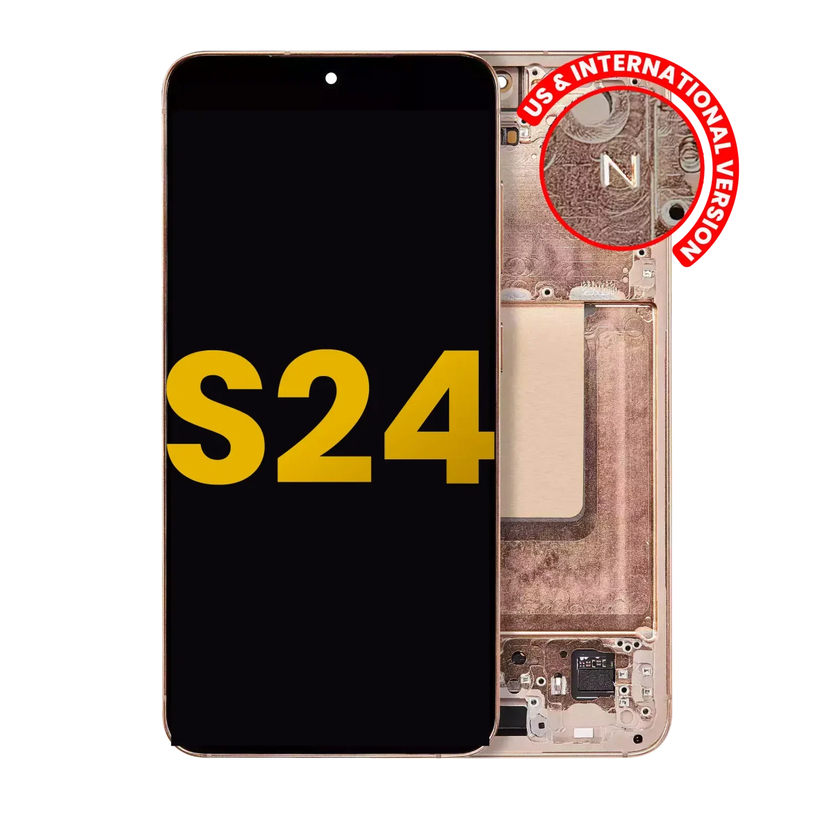 Samsung Galaxy S24 5G İle Uyumlu İçin Çerçeveli ekran - Orijinal (Kumtaşı Turuncusu)  Orijinal Ekranı - Görsel 3