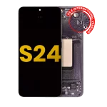 Samsung Galaxy S24 5G İle Uyumlu İçin Çerçeveli ekran - Orijinal (Onyx Siyah)  Orijinal Ekranı