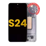Samsung Galaxy S24 5G İle Uyumlu İçin Çerçeveli ekran - Orijinal (Safir Mavisi)  Orijinal Ekranı