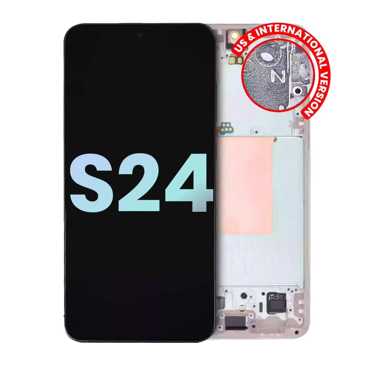 Samsung Galaxy S24 5G İle Uyumlu İçin Çerçeveli ekran - (Servis Paketi) (Yeşim Yeşili)  Orijinal Ekranı