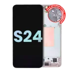 Samsung Galaxy S24 5G İle Uyumlu İçin Çerçeveli ekran - (Servis Paketi) (Yeşim Yeşili)  Orijinal Ekranı