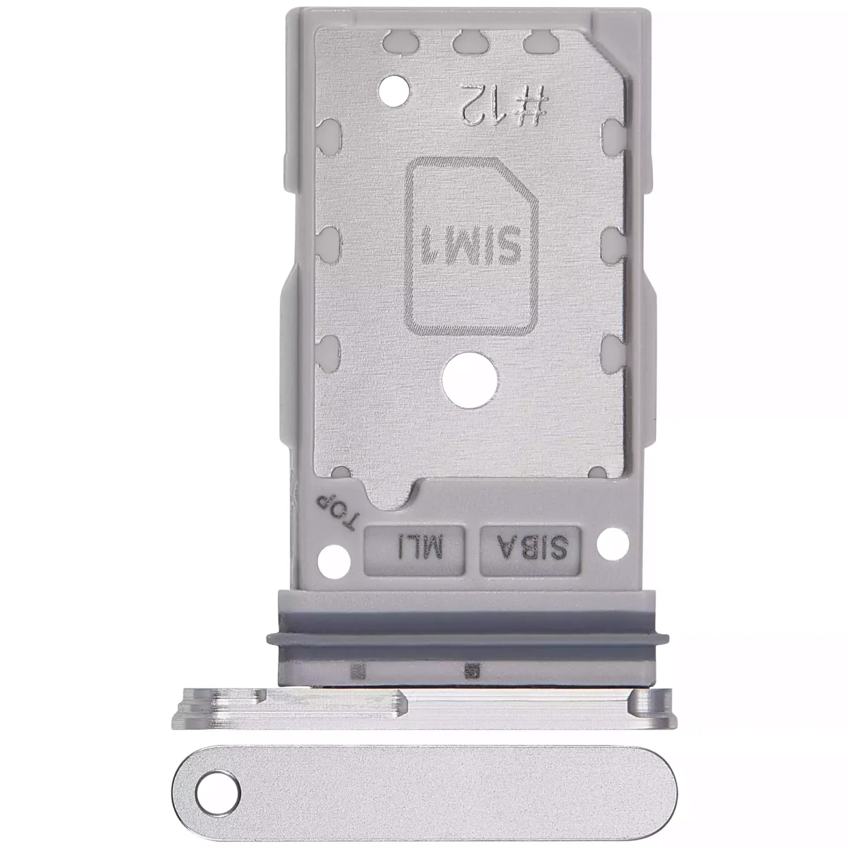 Samsung Galaxy S24 5G İle Uyumlu İle Uyumlu Çift Sim Kart Tepsisi S24 Plus 5G İle Uyumlu (Mermer Gri)