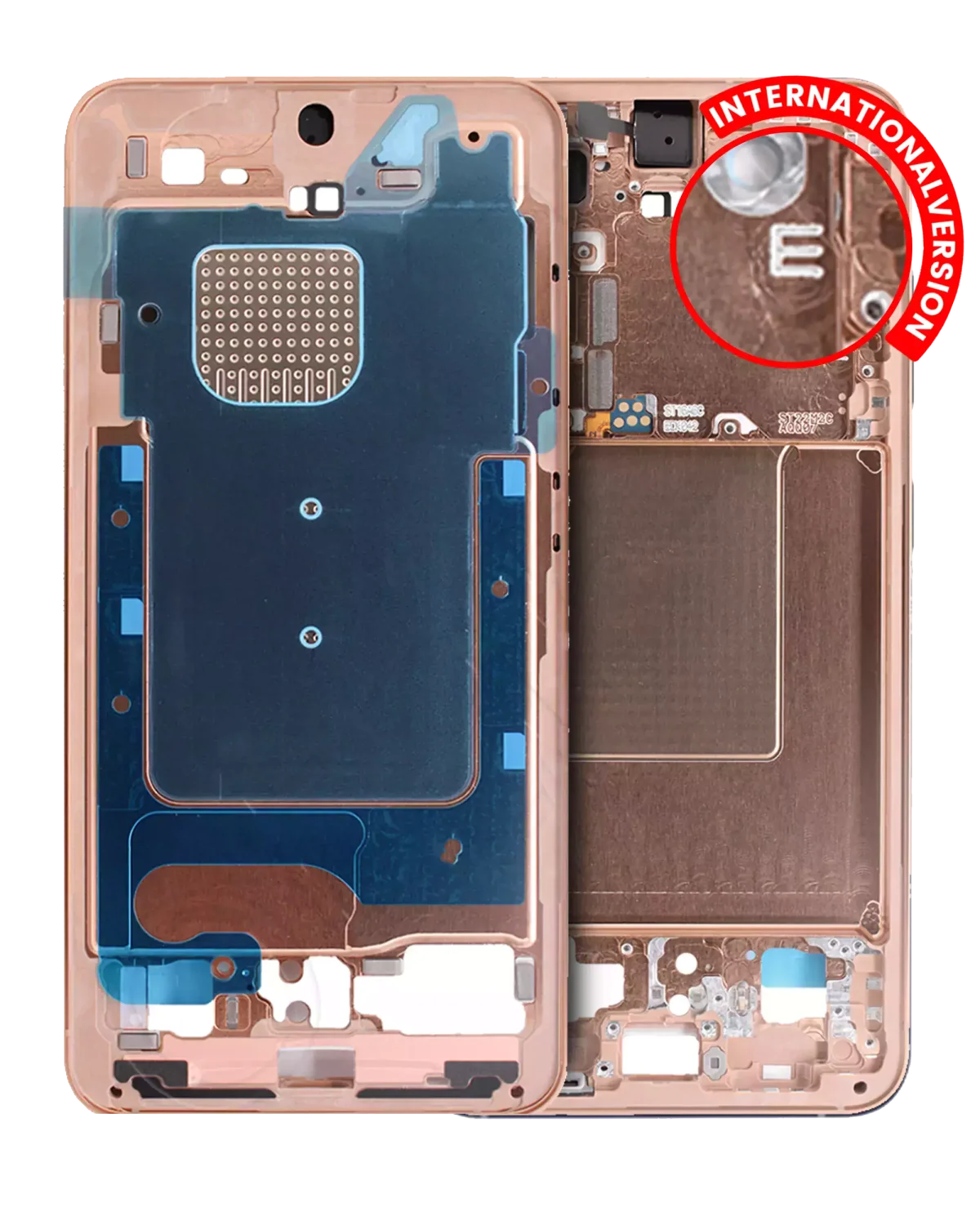 Samsung Galaxy S24 5G İle Uyumlu Orta Çerçeve Muhafaza (Uluslararası sürüm) (Servis Paketi) (Kumtaşı Turuncusu)