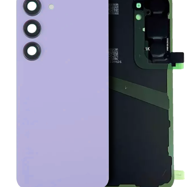 Samsung Galaxy S24 Arka İle Uyumlu Kapak Camı Kamera Lensiyle (Servis Paketi) (Kobalt Menekşe)