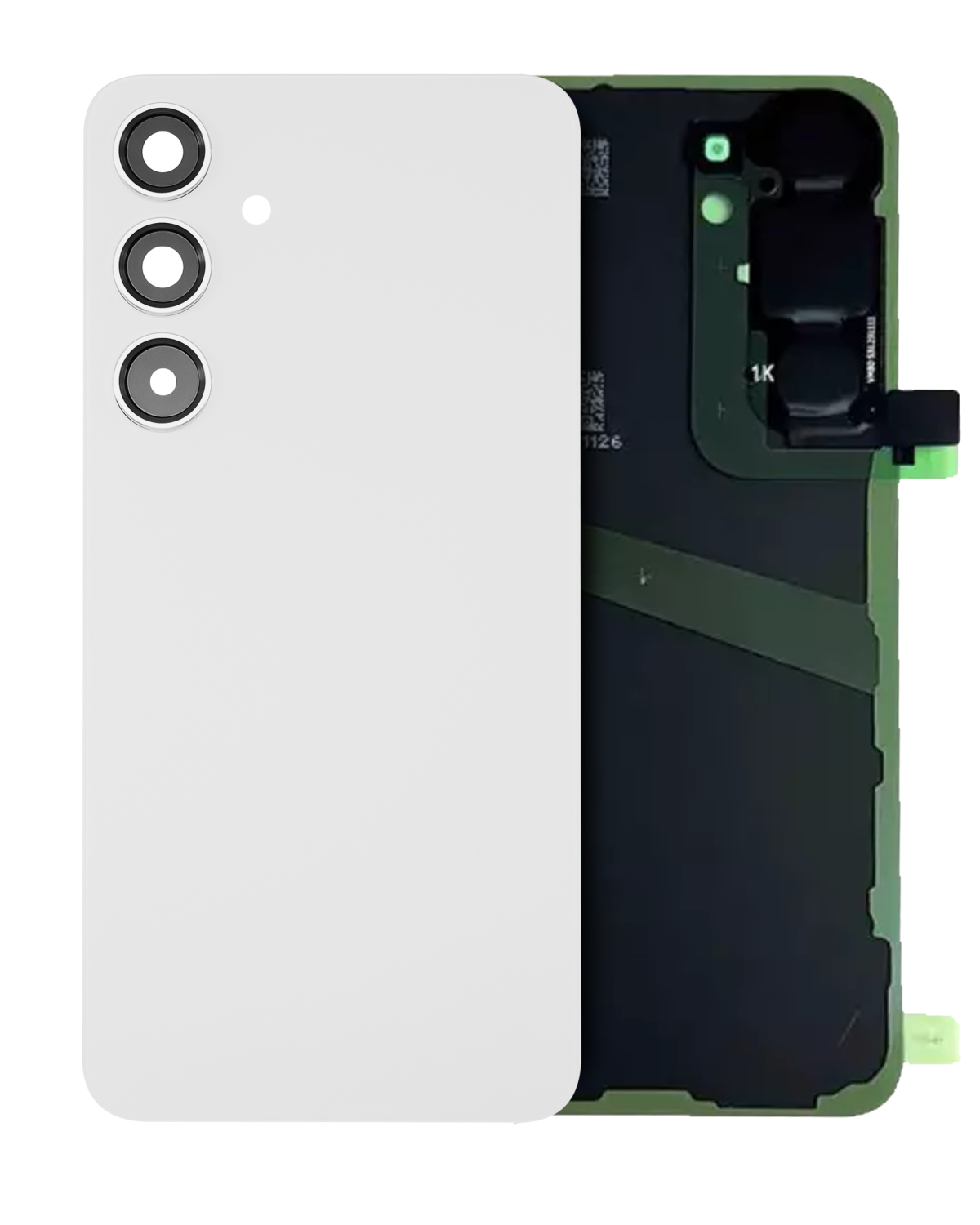 Samsung Galaxy S24 Arka İle Uyumlu Kapak Camı Kamera Lensiyle (Servis Paketi) (Mermer Grisi)