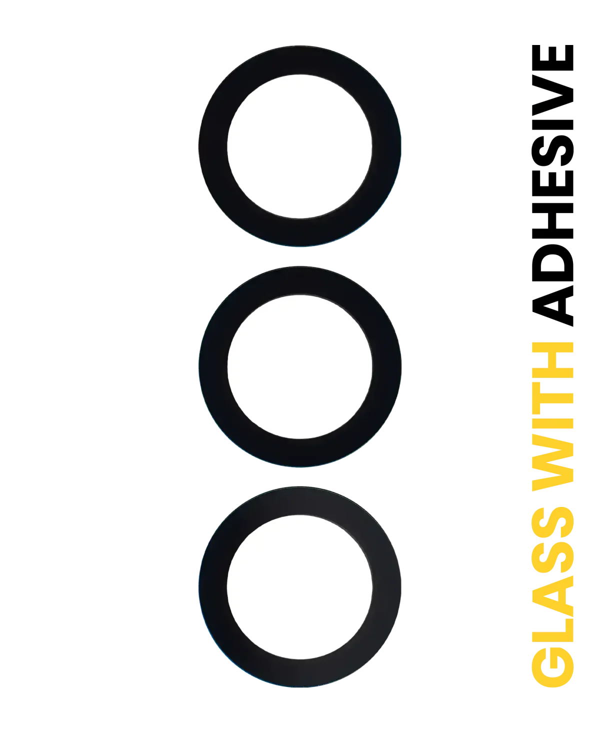 Samsung Galaxy S24 FE İle Uyumlu 5G Arka Kamera Lensi (Sadece Cam) Yapışkanlı (3 Parça Set)