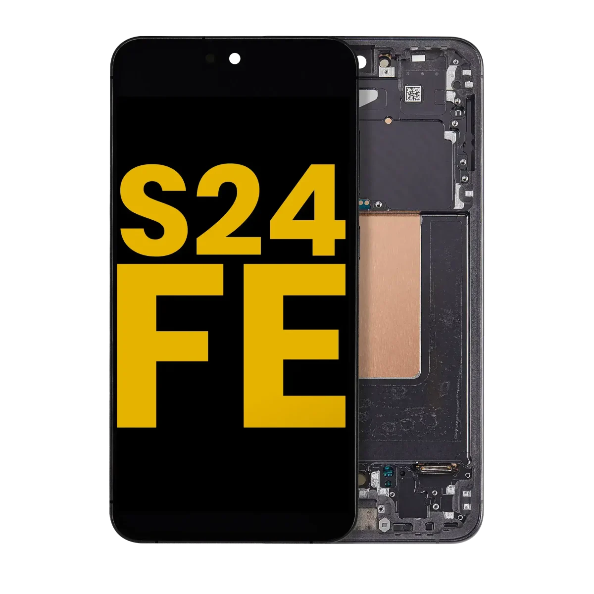 Samsung Galaxy S24 FE İle Uyumlu İçin Çerçeveli ekran 5G Orijinal - (Grafit)  Orijinal Ekranı