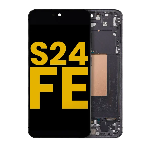 Samsung Galaxy S24 FE İle Uyumlu İçin Çerçeveli ekran 5G Orijinal - (Grafit)  Orijinal Ekranı