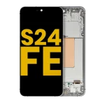 Samsung Galaxy S24 FE İle Uyumlu İçin Çerçeveli ekran 5G - Orijinal (Gri)  Orijinal Ekranı