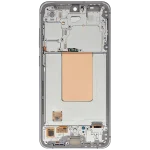 Samsung Galaxy S24 FE İle Uyumlu İçin Çerçeveli ekran 5G - Orijinal (Gri)  Orijinal Ekranı - Görsel 4