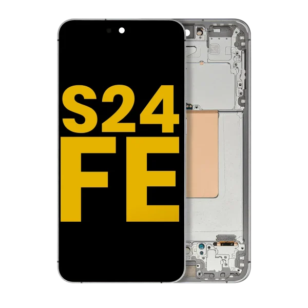 Samsung Galaxy S24 FE İle Uyumlu İçin Çerçeveli ekran 5G - Orijinal (Gri)  Orijinal Ekranı