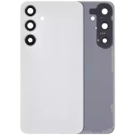 Samsung Galaxy S24 Plus İle Uyumlu 5G Arka Kapak Camı Kamera Lensli  (Mermer Gri)