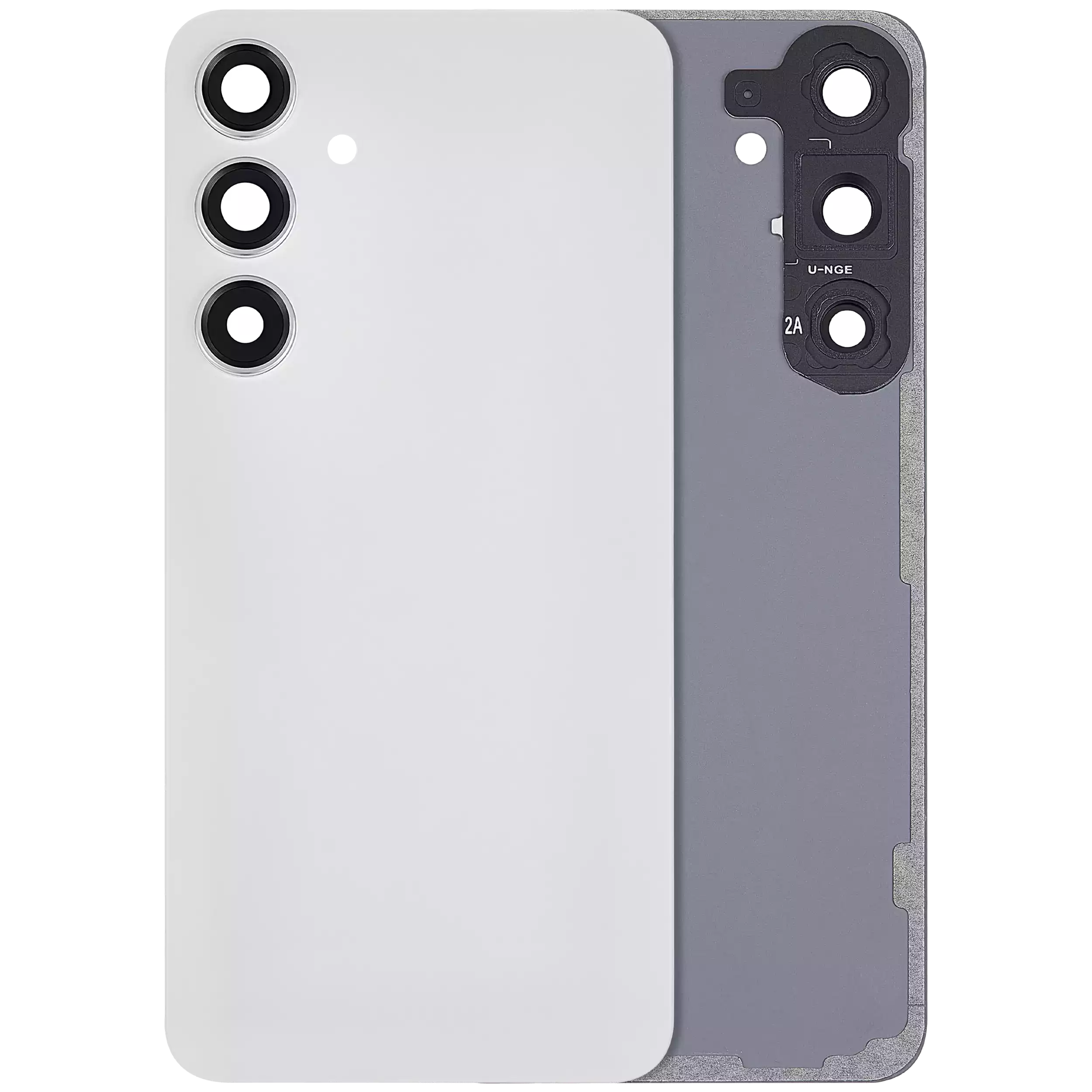 Samsung-Galaxy-S24-Plus-Ile-Uyumlu-5G-Arka-Kapak-Cami-Kamera-Lensli-Mermer-Gri-2 Samsung Galaxy S24 Plus İle Uyumlu 5G Arka Kapak Camı Kamera Lensli  (Mermer Gri) - Görsel 3