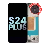 Samsung Galaxy S24 Plus İle Uyumlu 5G - (Servis Paketi) (Mermer Grisi) Çerçeveli ekran Orijinal Ekranı