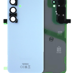 Samsung Galaxy S24 Plus İle Uyumlu Arka Kapak Camı Kamera Lensiyle (Servis Paketi) (Safir Mavisi)