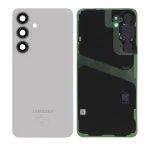 Samsung Galaxy S24 Plus İle Uyumlu Arka Kapak Camı Kamera Lensiyle Uyumlu (Servis Paketi) (Mermer Gri) - Görsel 5