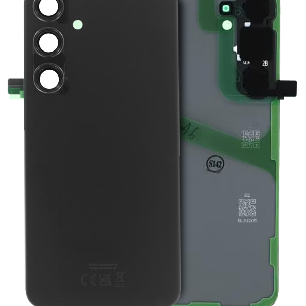 Samsung Galaxy S24 Plus İle Uyumlu Arka Kapak Camı Kamera Lensiyle Uyumlu (Servis Paketi) (Oniks Siyah)