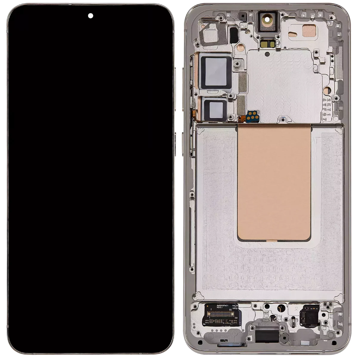 Samsung Galaxy S24 Plus İle Uyumlu İçin Çerçeveli ekran 5G - Orijinal (Amber Sarısı)  Orijinal Ekranı - Görsel 2