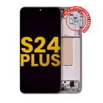 Samsung Galaxy S24 Plus İle Uyumlu İçin Çerçeveli ekran 5G - Orijinal (Amber Sarısı)  Orijinal Ekranı