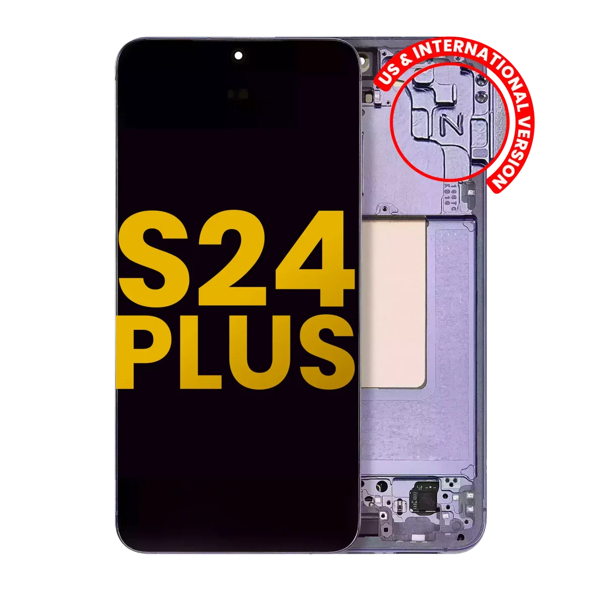 Samsung Galaxy S24 Plus İle Uyumlu İçin Çerçeveli ekran 5G - Orijinal (Kobalt Menekşe)  Orijinal Ekranı