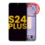 Samsung Galaxy S24 Plus İle Uyumlu İçin Çerçeveli ekran 5G - Orijinal (Kobalt Menekşe)  Orijinal Ekranı