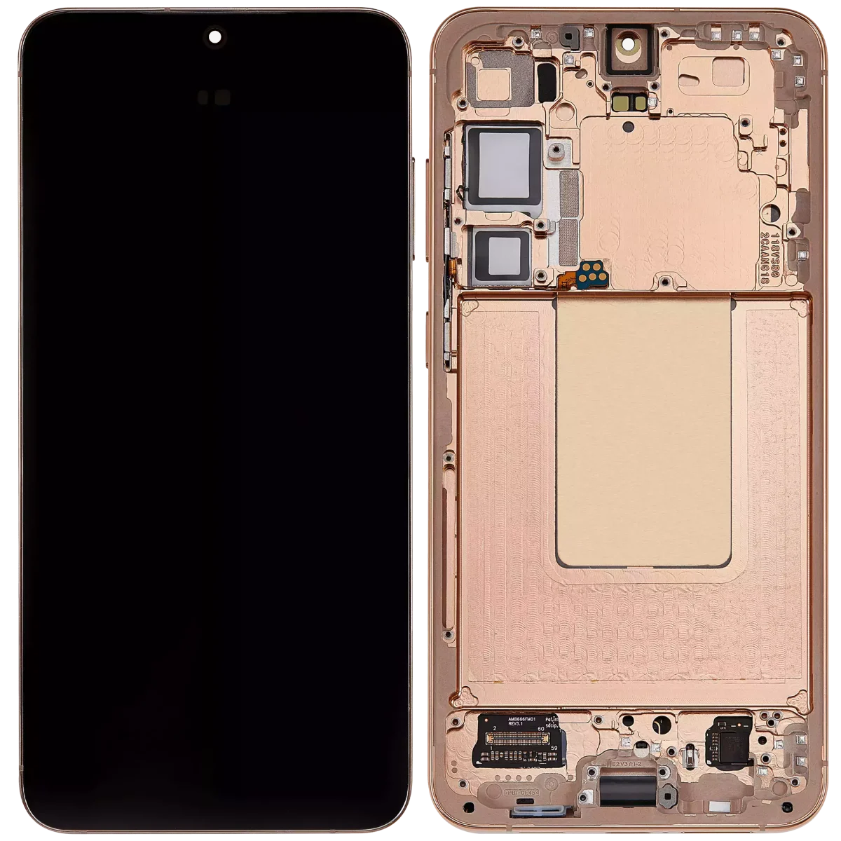 Samsung Galaxy S24 Plus İle Uyumlu İçin Çerçeveli ekran 5G - Orijinal (Kumtaşı Turuncusu)  Orijinal Ekranı - Görsel 2