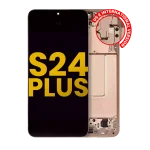 Samsung Galaxy S24 Plus İle Uyumlu İçin Çerçeveli ekran 5G - Orijinal (Kumtaşı Turuncusu)  Orijinal Ekranı