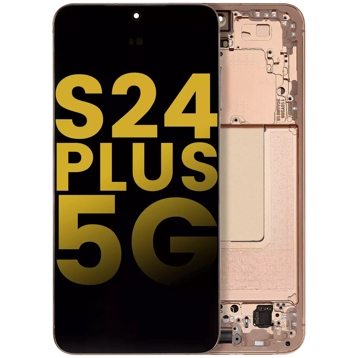Samsung Galaxy S24 Plus İle Uyumlu İçin Çerçeveli ekran 5G - Orijinal (Kumtaşı Turuncusu)  Orijinal Ekranı - Görsel 4