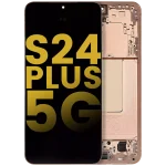 Samsung Galaxy S24 Plus İle Uyumlu İçin Çerçeveli ekran 5G - Orijinal (Kumtaşı Turuncusu)  Orijinal Ekranı - Görsel 4