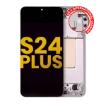Samsung Galaxy S24 Plus İle Uyumlu İçin Çerçeveli ekran 5G - Orijinal (Mermer Grisi)  Orijinal Ekranı