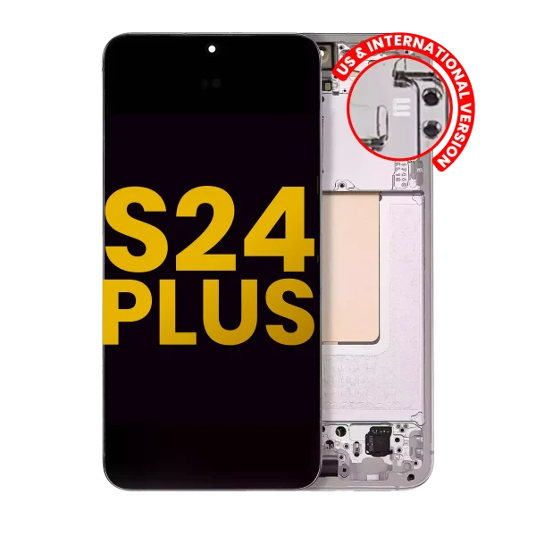 Samsung Galaxy S24 Plus İle Uyumlu İçin Çerçeveli ekran 5G - Orijinal (Mermer Grisi)  Orijinal Ekranı