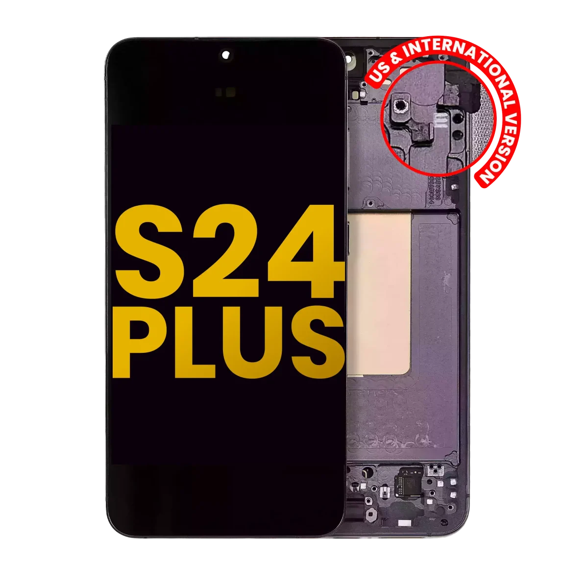 Samsung Galaxy S24 Plus İle Uyumlu İçin Çerçeveli ekran 5G - Orijinal (Onyx Siyah)  Orijinal Ekranı