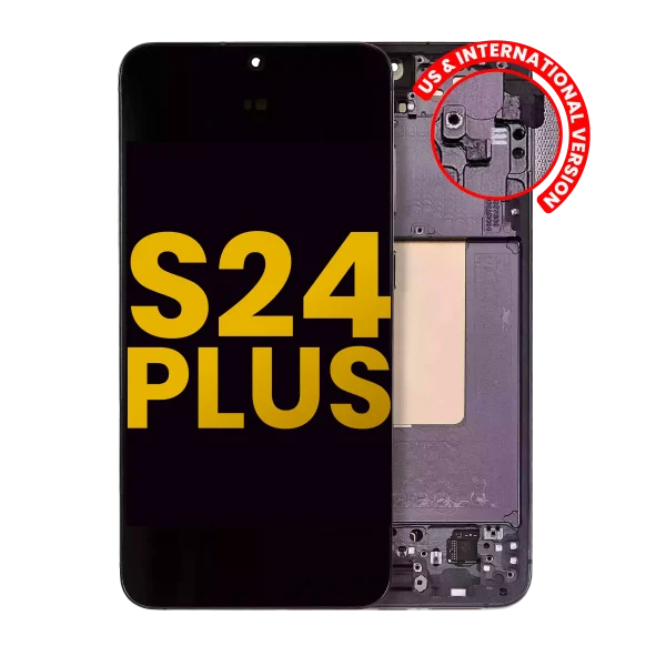 Samsung Galaxy S24 Plus İle Uyumlu İçin Çerçeveli ekran 5G - Orijinal (Onyx Siyah)  Orijinal Ekranı
