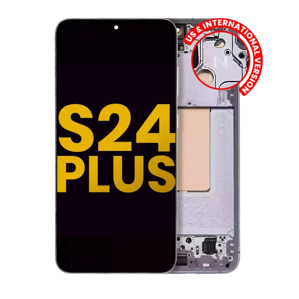 Samsung Galaxy S24 Plus İle Uyumlu İçin Çerçeveli ekran 5G - Orijinal (Safir Mavisi)  Orijinal Ekranı