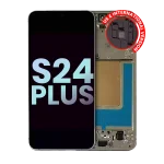 Samsung Galaxy S24 Plus İle Uyumlu İçin Çerçeveli ekran 5G - (Servis Paketi) (Amber Sarısı)  Orijinal Ekranı