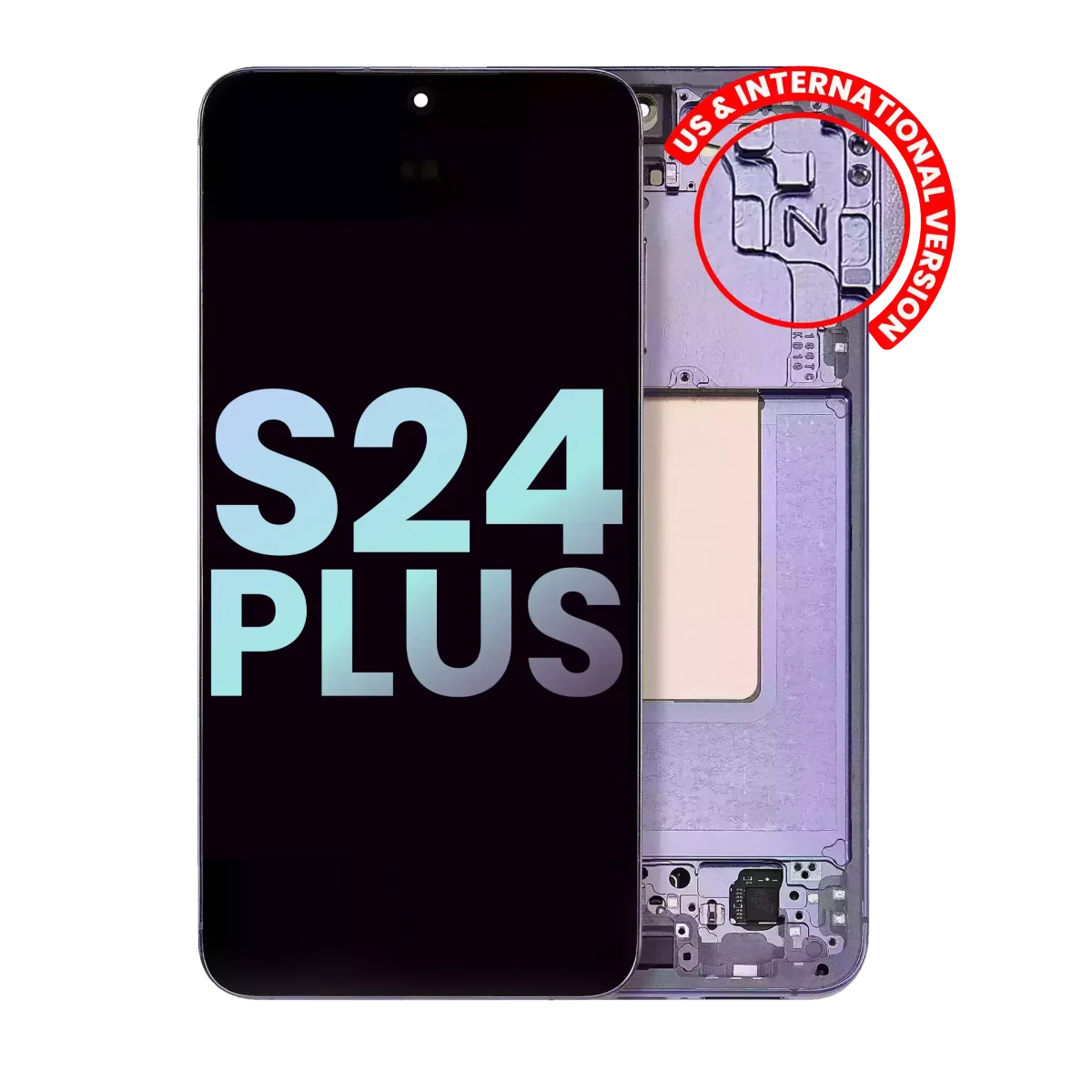 Samsung Galaxy S24 Plus İle Uyumlu İçin Çerçeveli ekran 5G - (Servis Paketi) (Kobalt Menekşe)  Orijinal Ekranı