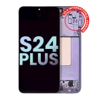 Samsung Galaxy S24 Plus İle Uyumlu İçin Çerçeveli ekran 5G - (Servis Paketi) (Kobalt Menekşe)  Orijinal Ekranı